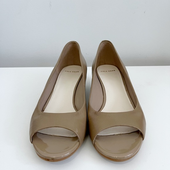 Cole Haan Open Toe Wedge in Tan - Picture 1 of 7